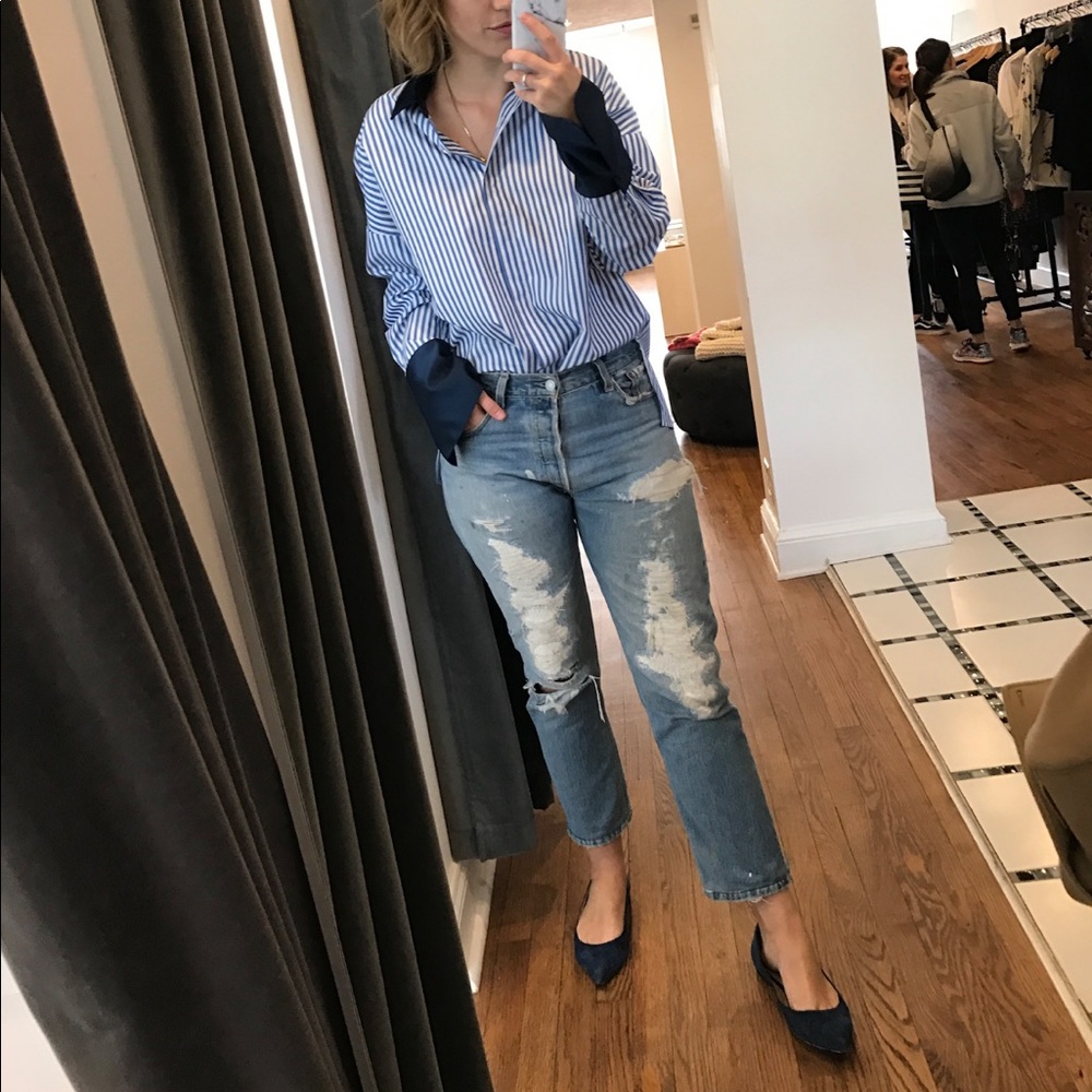 Re/Done 10” High Rise Crop Jeans